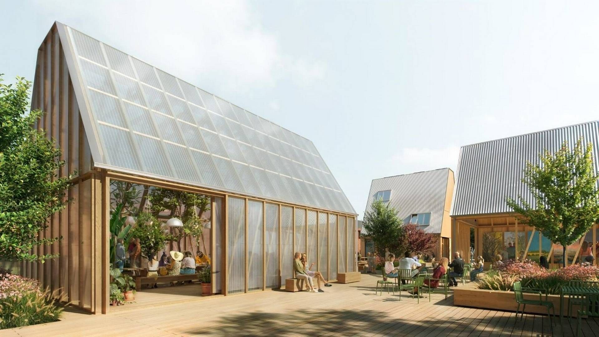 I Københavns Sydhavn står de såkaldte Living Places-huse, der er et forsøg på at skabe bæredygtige boligformer. | Foto: PR-visualisering