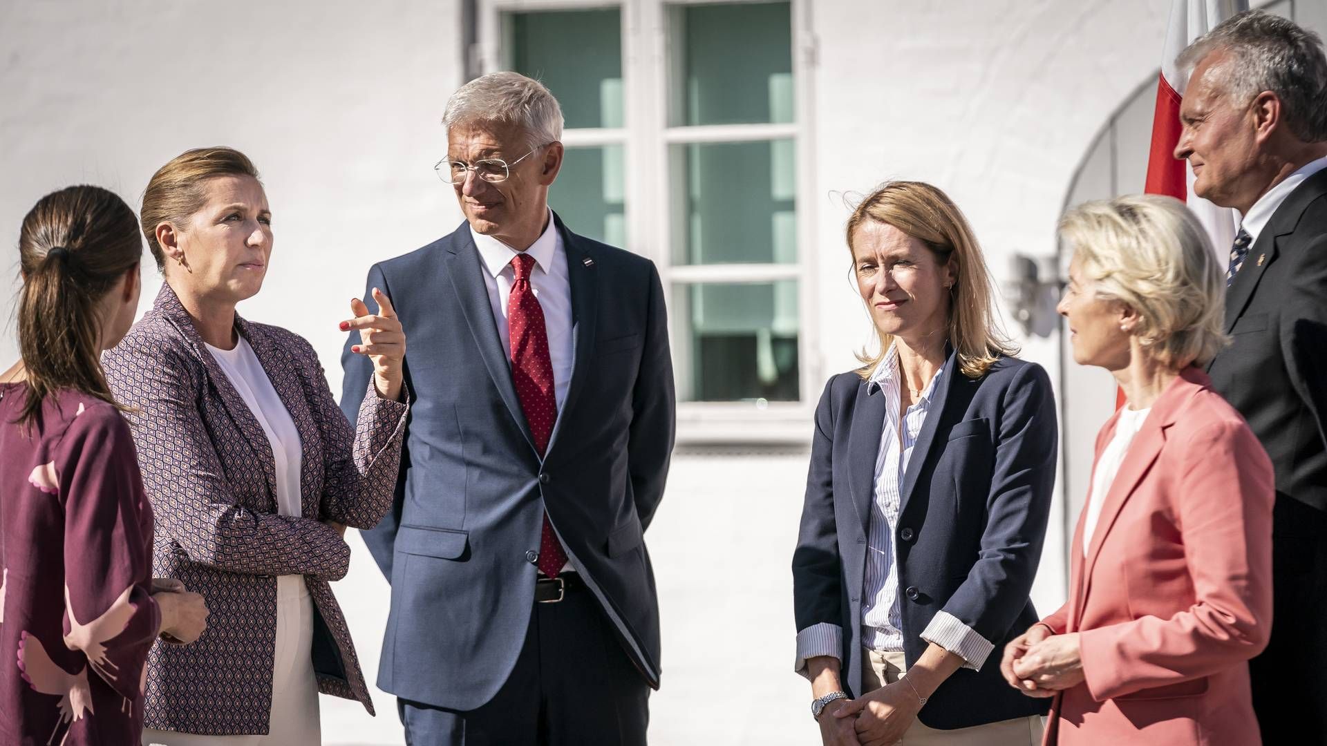 Otte europæiske statsledere og Kommissionens formand, Ursula von der Leyen, mødes tirsdag på Marienborg til energitopmøde under overskriften "The Baltic Sea - Energy Security Summit". | Foto: Mads Claus Rasmussen