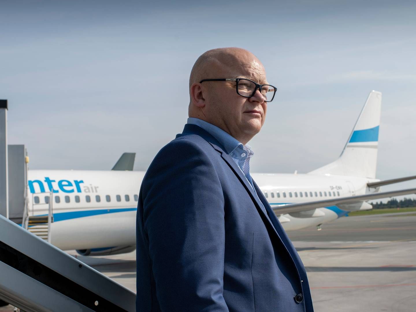 Adm. direktør i Billund Lufthavn Jan Hessellund kan se faldende fragtmængder, men stigende passagertal. | Foto: Joachim Ladefoged/Ritzau Scanpix