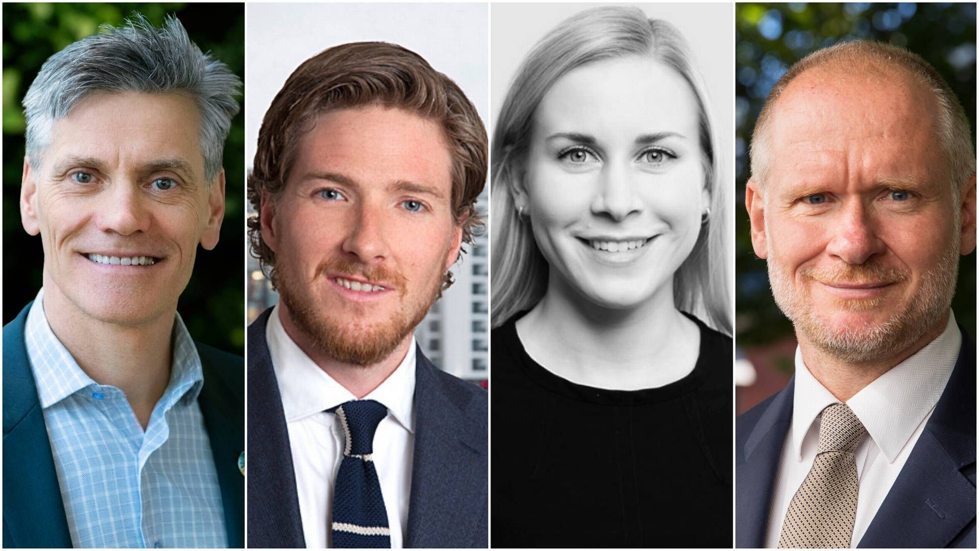 PÅ AGENDAEN: Administrerende direktør Jon-Erik Lunøe i Bane Nor Eiendom, Håkon Styrvold i Newsec, Christina Cascampas i BAHR og administrerende direktør i Eiendom Norge, Henning Lauridsen, skal alle presentere noe for bransjen denne uken. | Foto: Bane Nor, Newsec, BAHR og Eiendom Norge