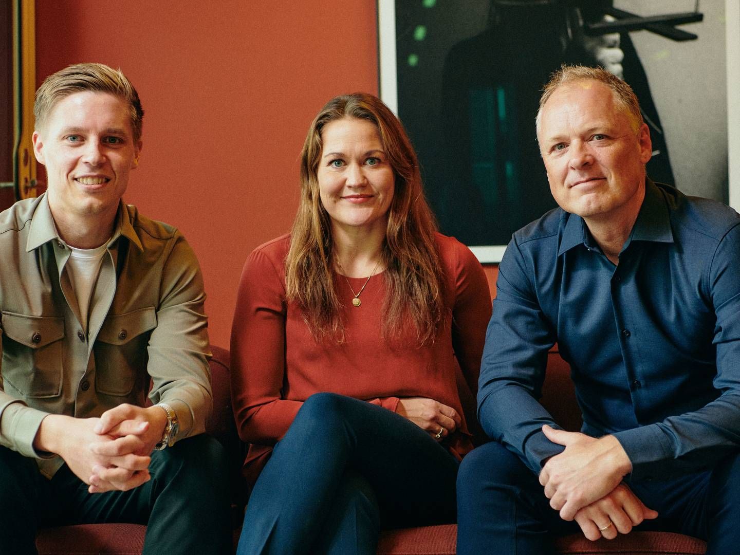 Cogos stiftere: CEO Robin Eriksson, COO Bibi Blomqvist, CTO Martin Røssell (i blå) | Foto: Cogo / PR