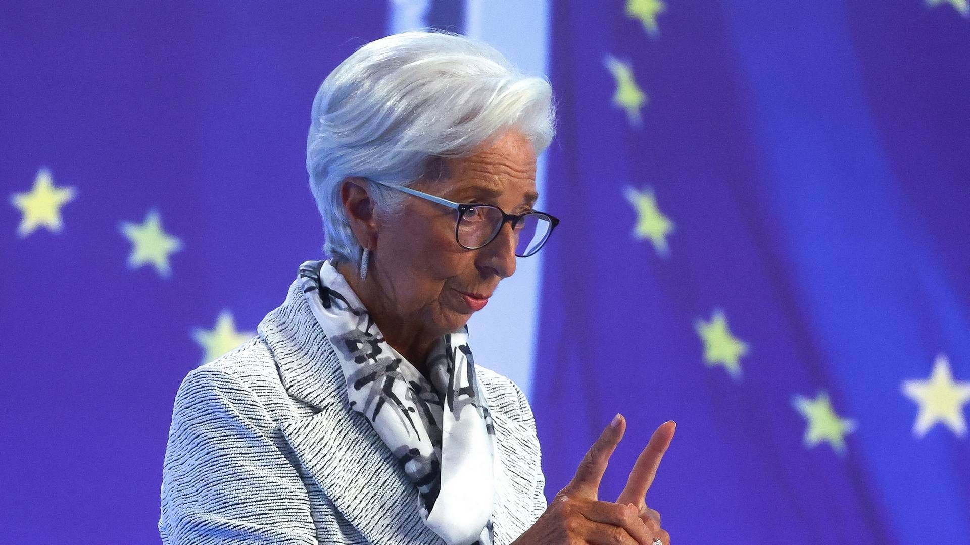 Den europeiske sentralbanksjefen Christine Lagarde. | Foto: KAI PFAFFENBACH/REUTERS / X00446