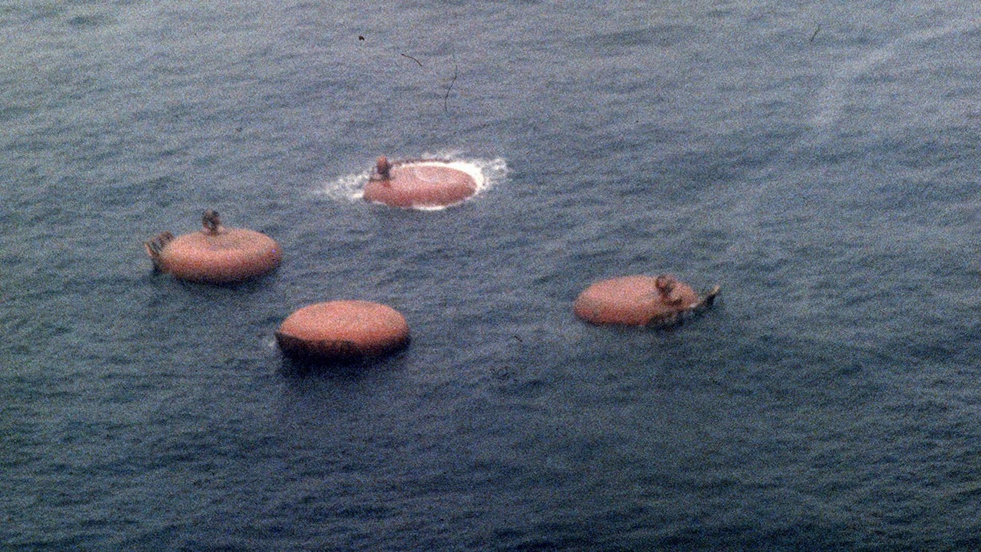 Boligplattformen Alexander Kielland kantret 27. mars 1980 på Ekofiskfeltet i Nordsjøen. 123 mennesker mistet livet i ulykken. | Foto: Erik Thorberg / Scanpix