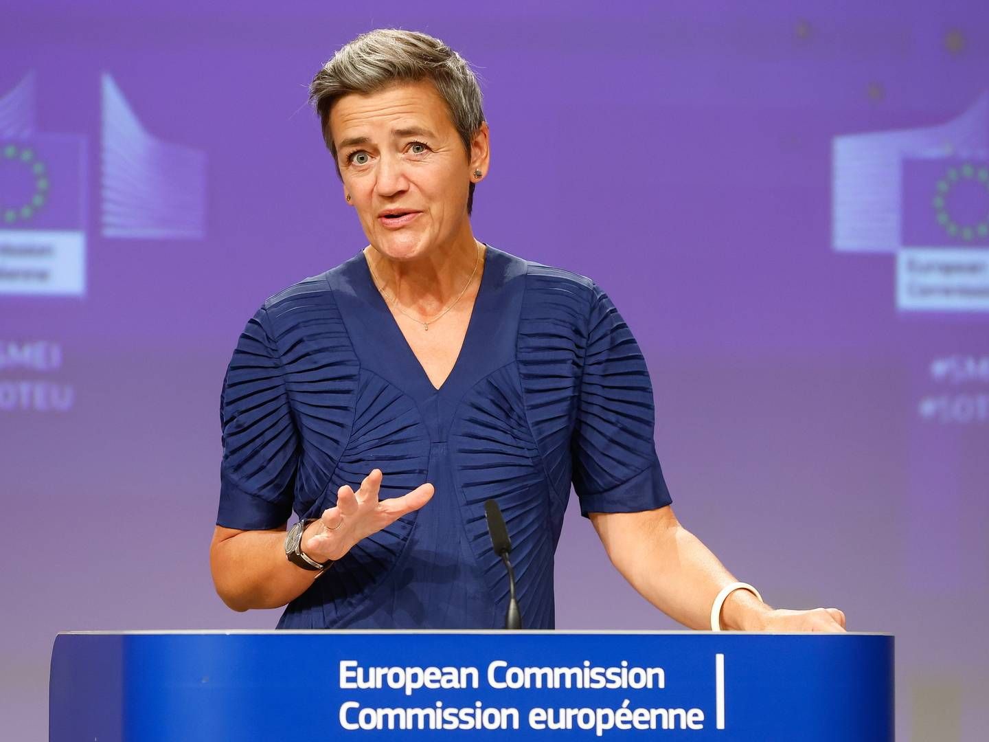 Margrethe Vestager hilser nyt europæisk brintprojekt velkomment. | Foto: Stephanie Lecocq/EPA / EPA