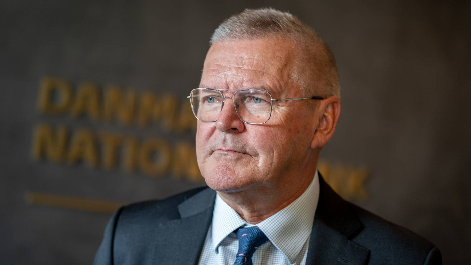 Lars Rohde holdt onsdag formiddag et af sine sidste pressemøder i rollen som nationalbankdirektør. | Foto: Ida Marie Odgaard
