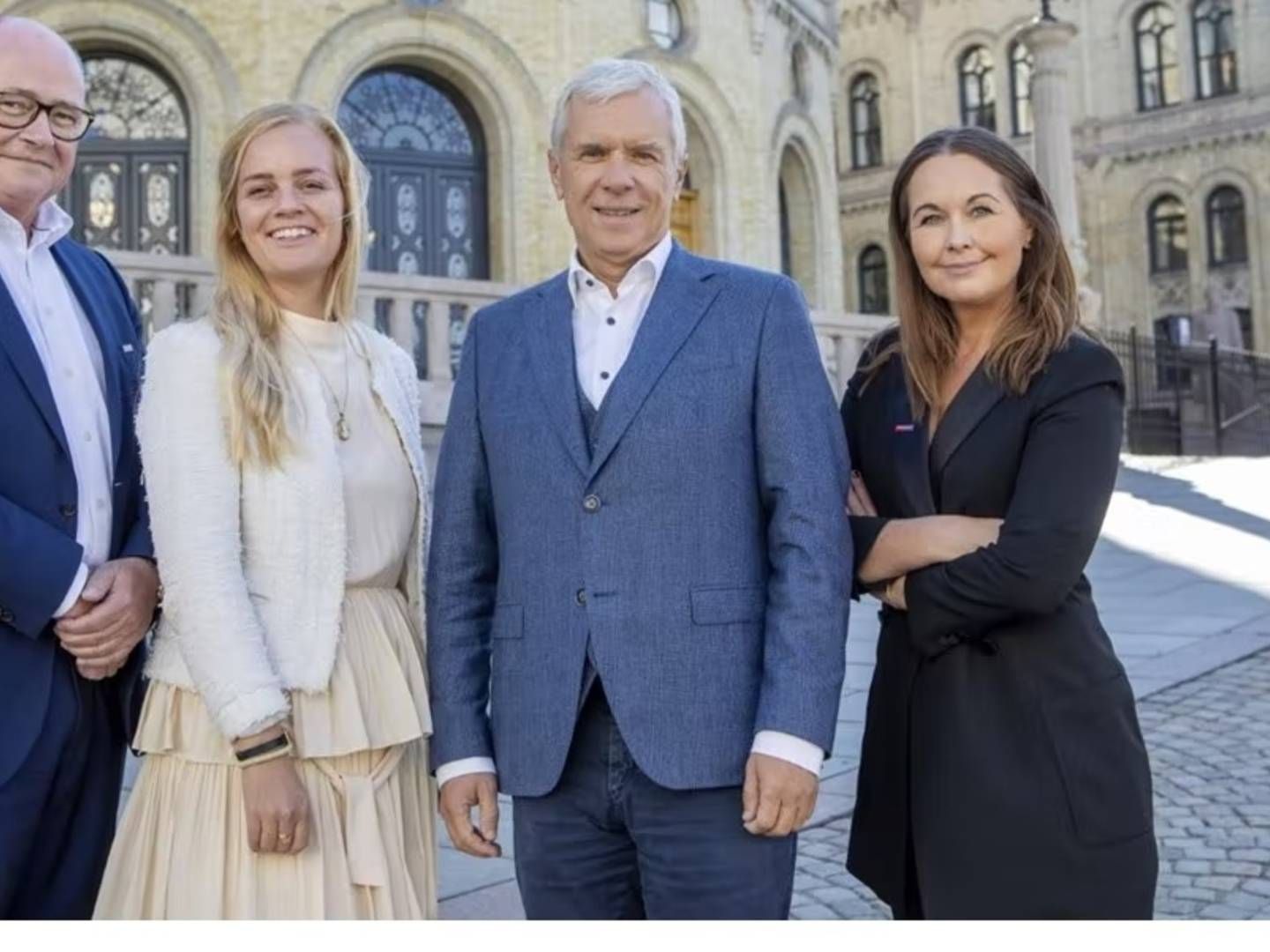 Bestyrelsen i Alrow Media fra oktober 2022. Fra venstre bestyrelsesmedlem Torben Laustsen, bestyrelsesmedlem Anne Marie Kindberg, ejer og bestyrelsesformand Rasmus Nielsen og bestyrelsesmedlem Christina Sulebakk | Foto: Anne Elisabeth Næss, Altinget.no