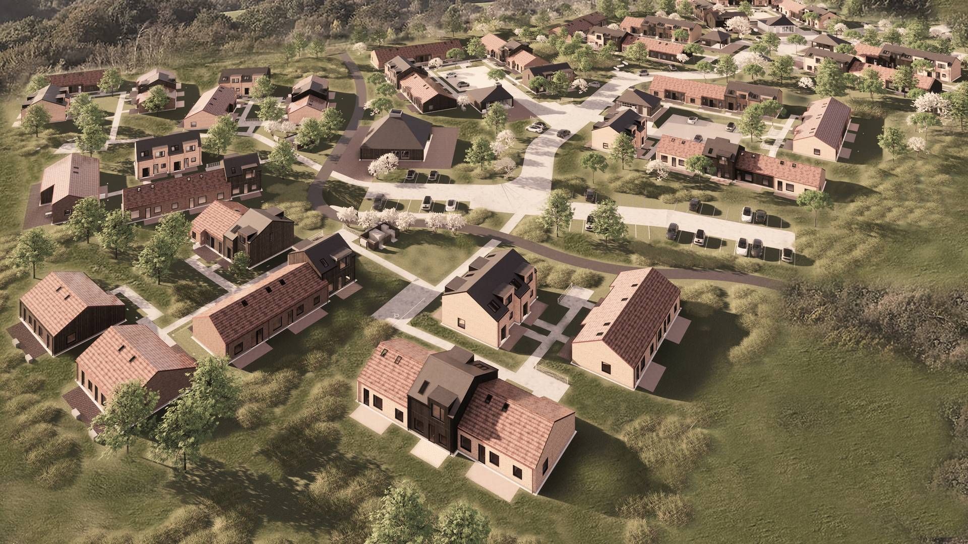 Visualisering af det nye boligområde i Lejre By. | Foto: PR / Link Arkitektur