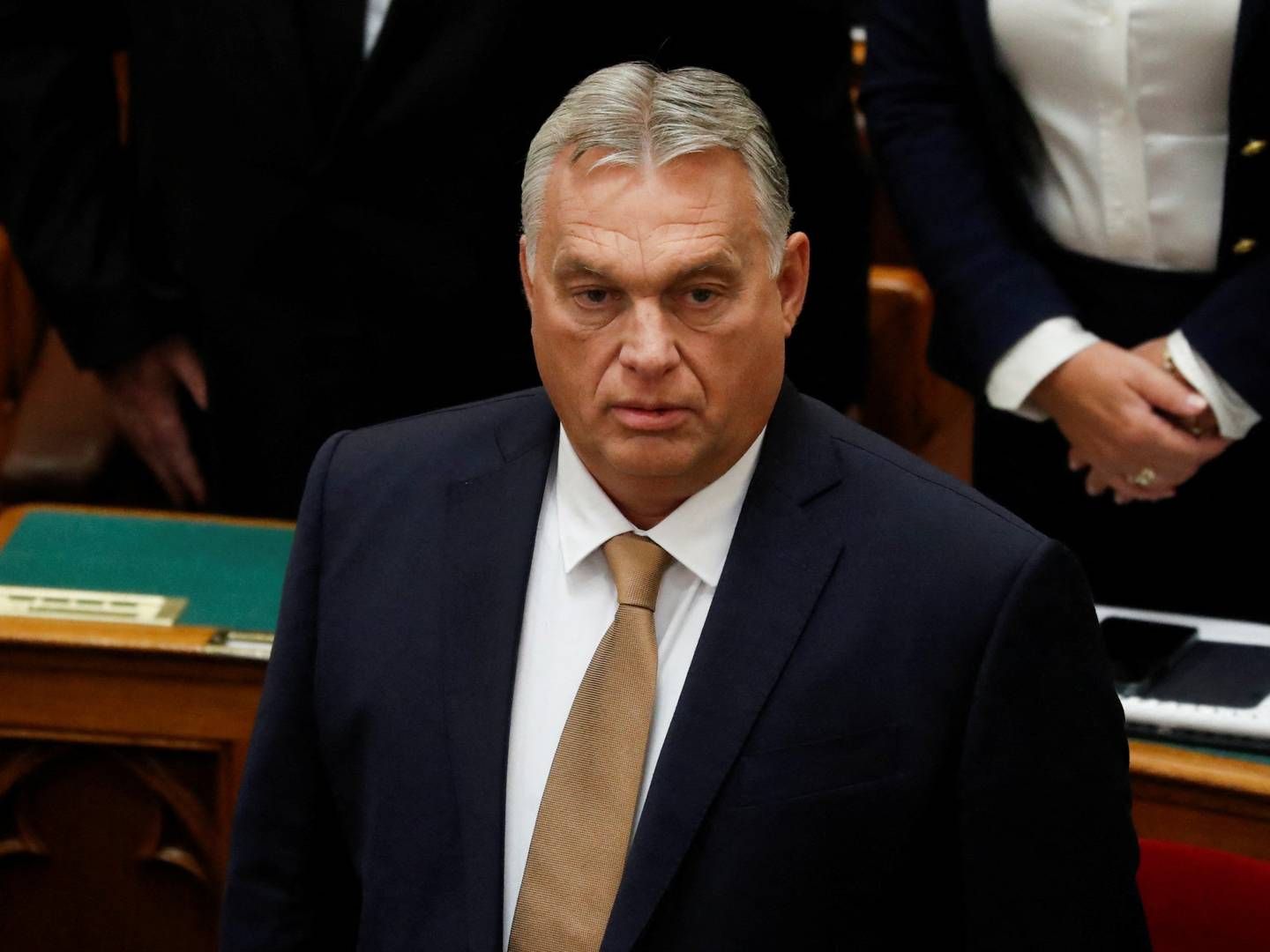 Hungarian Prime Minister Viktor Orbán blames rising inflation and recession prospects to EU sanctions against Russia, with him saying a dwarf cannot succeed sanctioning a giant. | Photo: BERNADETT SZABO/REUTERS / X02784