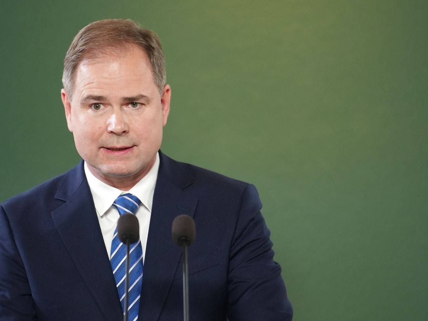 Finansminister Nicolai Wammen fremlagde regeringens økonomiske plan frem til 2030. Foto: Emil Helms/Ritzau Scanpix