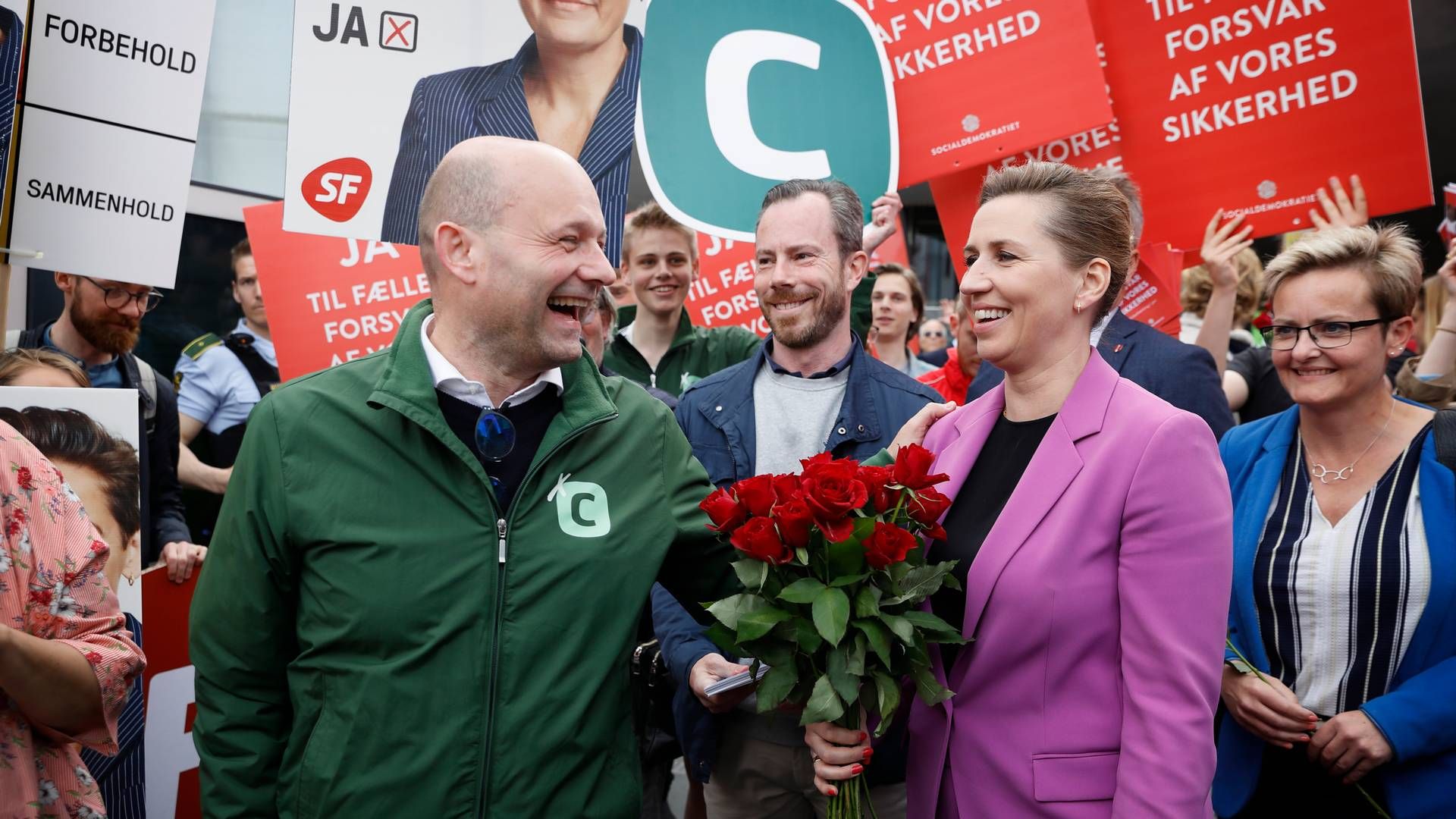 De tre statsministerkandidater i valgkampen - fra venstre: Søren Pape (K), Jakob Ellemann-Jensen (V) og Mette Frederiksen (S) | Foto: Jens Dresling/Ritzau Scanpix