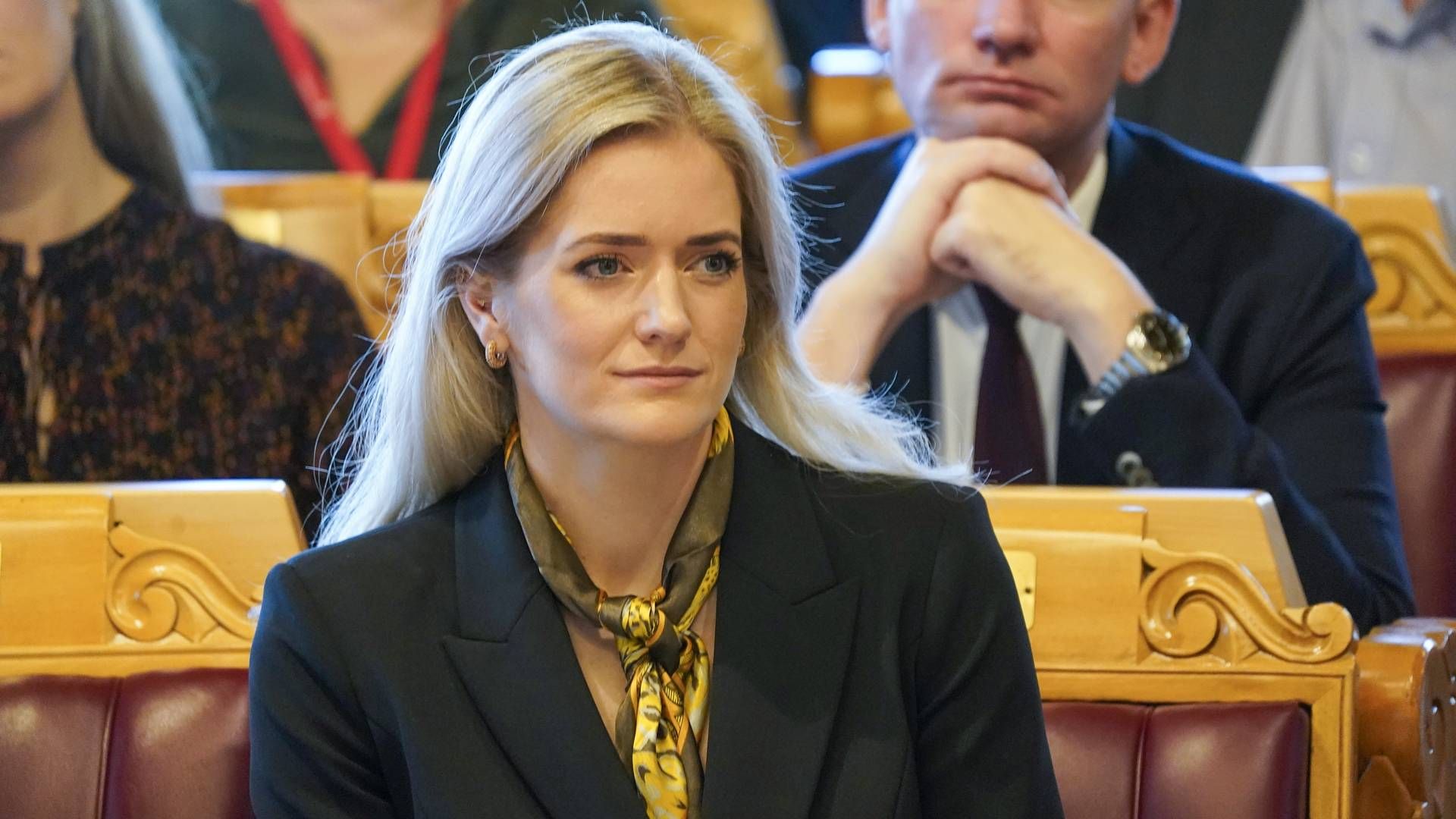Justis- og beredskapsminister Emilie Enger Mehl i den muntlige spørretimen i Stortinget onsdag. | Foto: Terje Bendiksby/NTB