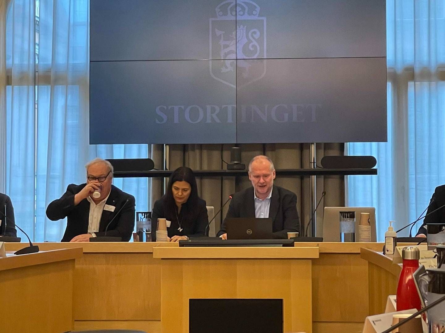 HØRING I STORTINGET: Flere eiendomsaktører har vært i aksjon under høringen i Finanskomiteen, deriblant Henning Lauridsen i Eiendom Norge | Foto: Erik Lundesgaard.