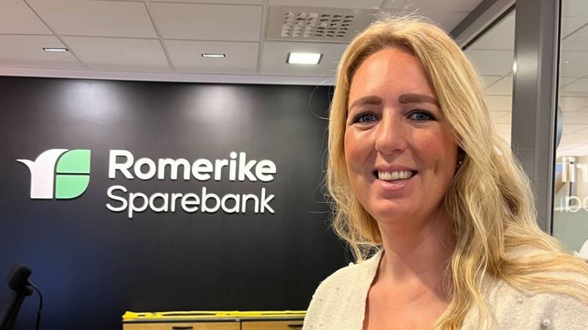 Kommunikasjonsansvarlig Lillian Ussberg i Romerike Sparebank. | Foto: LinkedIn