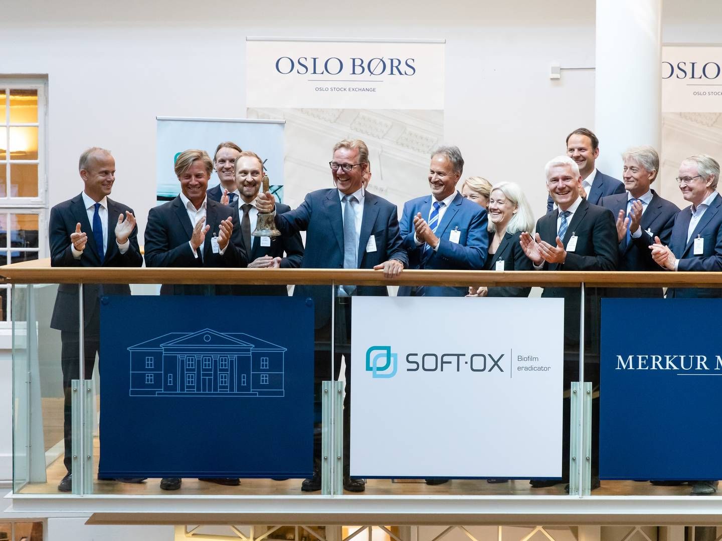 Der var højt humør under noteringen af norske Softox, men selskabet fyrer nu alle danske medarbejdere som følge af finansieringsproblemer. | Foto: Audun Braastad / NTB
