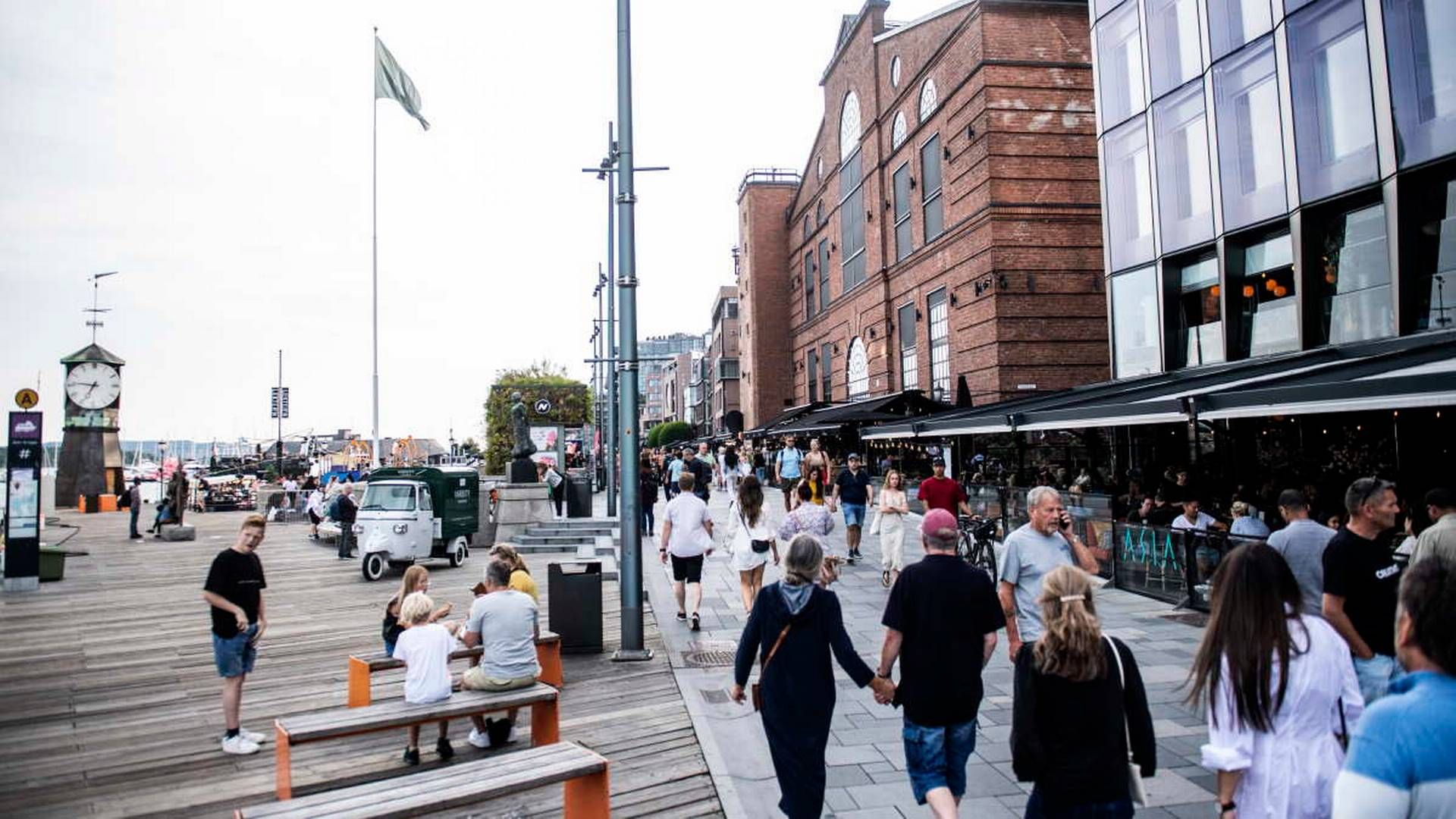 MINDRE VERDT: Norwegian Property har skrevet ned verdien av Aker Brygge og resten av sine CBD-eiendommer. | Foto: Annika Byrde / NTB