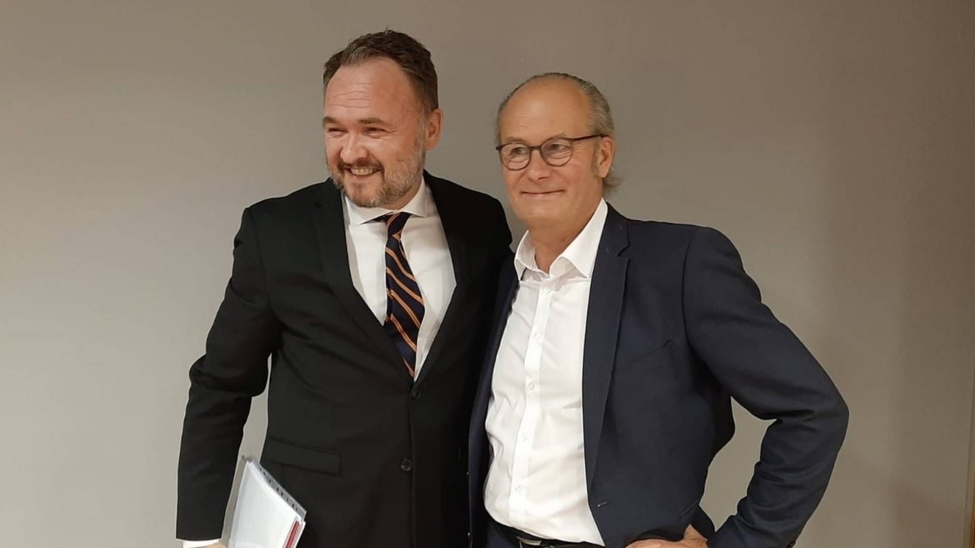 Danmarks energiminister Dan Jørgensen med sin kollega fra Luxembourg, Claude Turmes. | Foto: Le Gouvernement Luxembourgeois