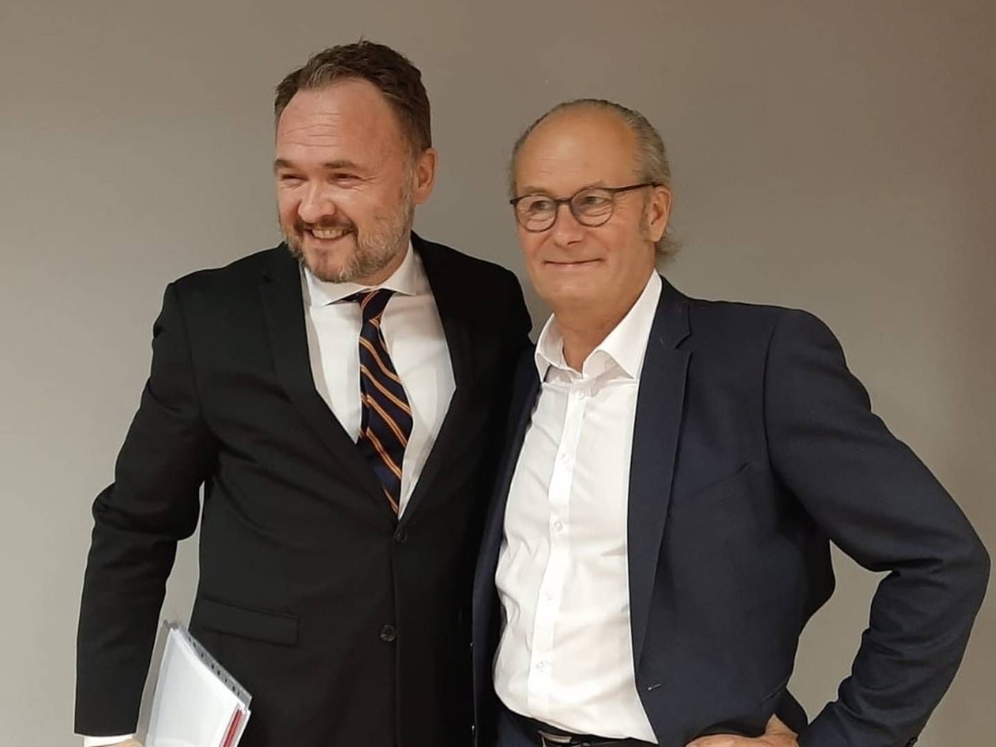 Danmarks energiminister Dan Jørgensen med sin kollega fra Luxembourg, Claude Turmes. | Foto: Le Gouvernement Luxembourgeois
