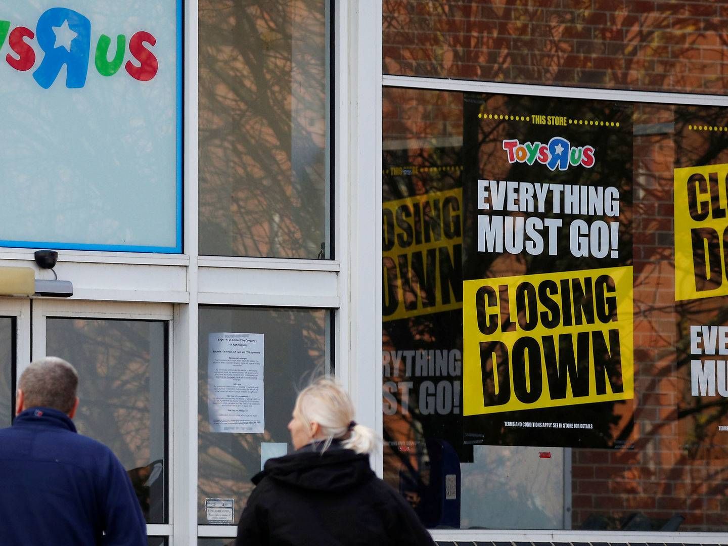 Ophørsudsalg i Toys R Us-butik i Liverpool i marts 2018, efter kæden røg i administration. | Foto: Phil Noble/Reuters/Ritzau Scanpix/REUTERS / X01988