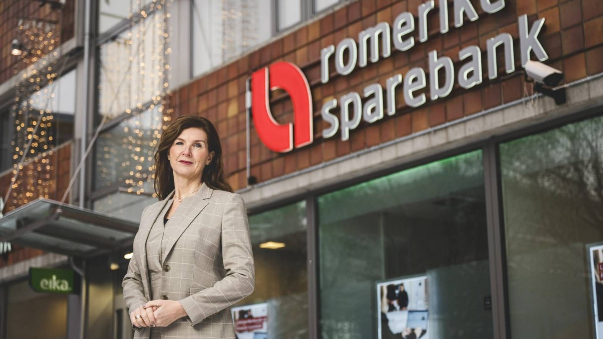 Administrerende banksjef Siri Berggreen i Romerike sparebank får stort utbytte fra Eika-gruppen. Det er med på å pynte på resultatene. | Foto: Romerike sparebank