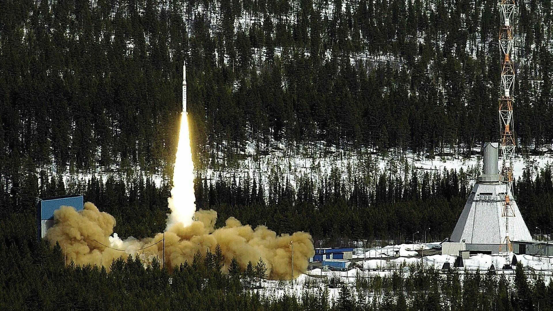 Svenske diabetesforskere har sikret sig plads til deres forskning ombord på raketten Suborbital Express 3. Her ses en tidligere opsendelse af Maxus 4-raketten fra Kiruna i Sverige i 2001. | Foto: Roland S. Lundstrøm / NTB SCANPIX