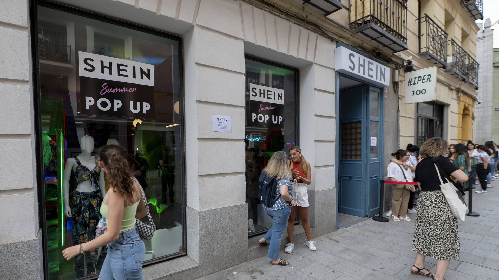 Shein åbnede i sommer en række pop-up-butikker rundt i europæiske storbyer som en del af en charmeoffensiv. Her er butikken i Madrid. | Foto: Alberto Ortega/AP/Ritzau Scanpix