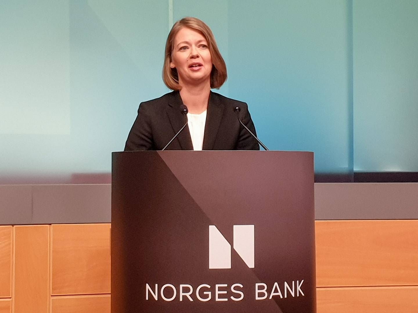 Sentralbanksjef Ida Wolden Bache og Norges Bank kan se betydelige tap for norske banker, men bufferene vil tåle et krise-scenario. | Foto: Sebastian Holsen