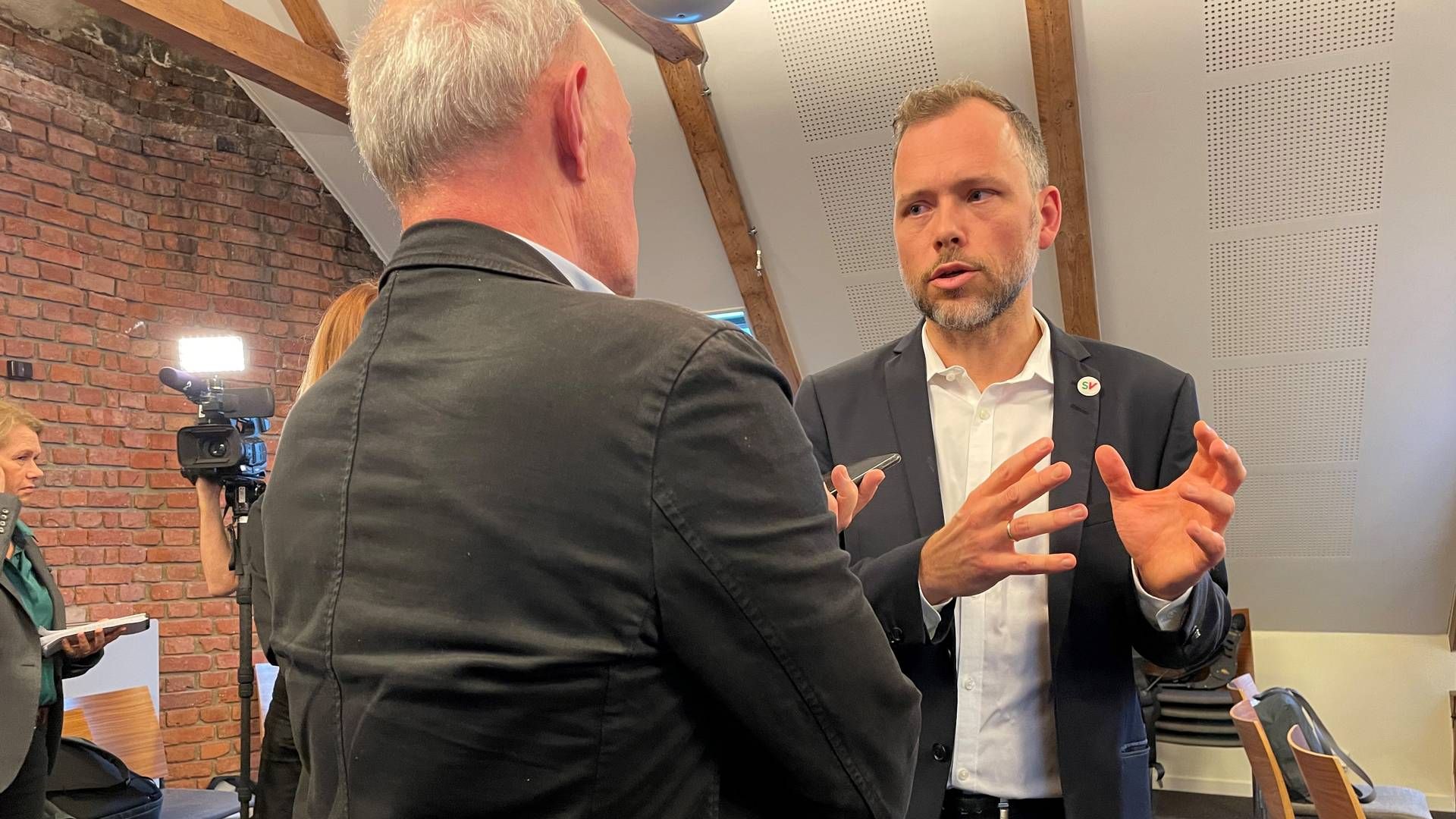 SKAL FORHANDLE: SV-leder Audun Lysbakken presenterte SVs alternativ til neste års statsbudsjett. | Foto: Harald Aamdal, WatchMedia