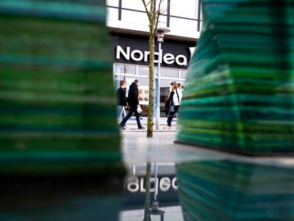 Nordea ventes at præsentere et fald i bundlinjen på 28 pct. når første regnskab for 2016 i morgen bliver offentliggjort. | Foto: Torben Stroyer, Jyllands-Posten