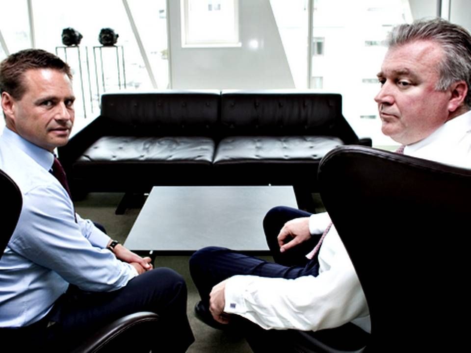 De to stiftere og direktører i Saxo Bank, Kim Fornais og Lars Seier Christensen | Foto: LARS KRABBE