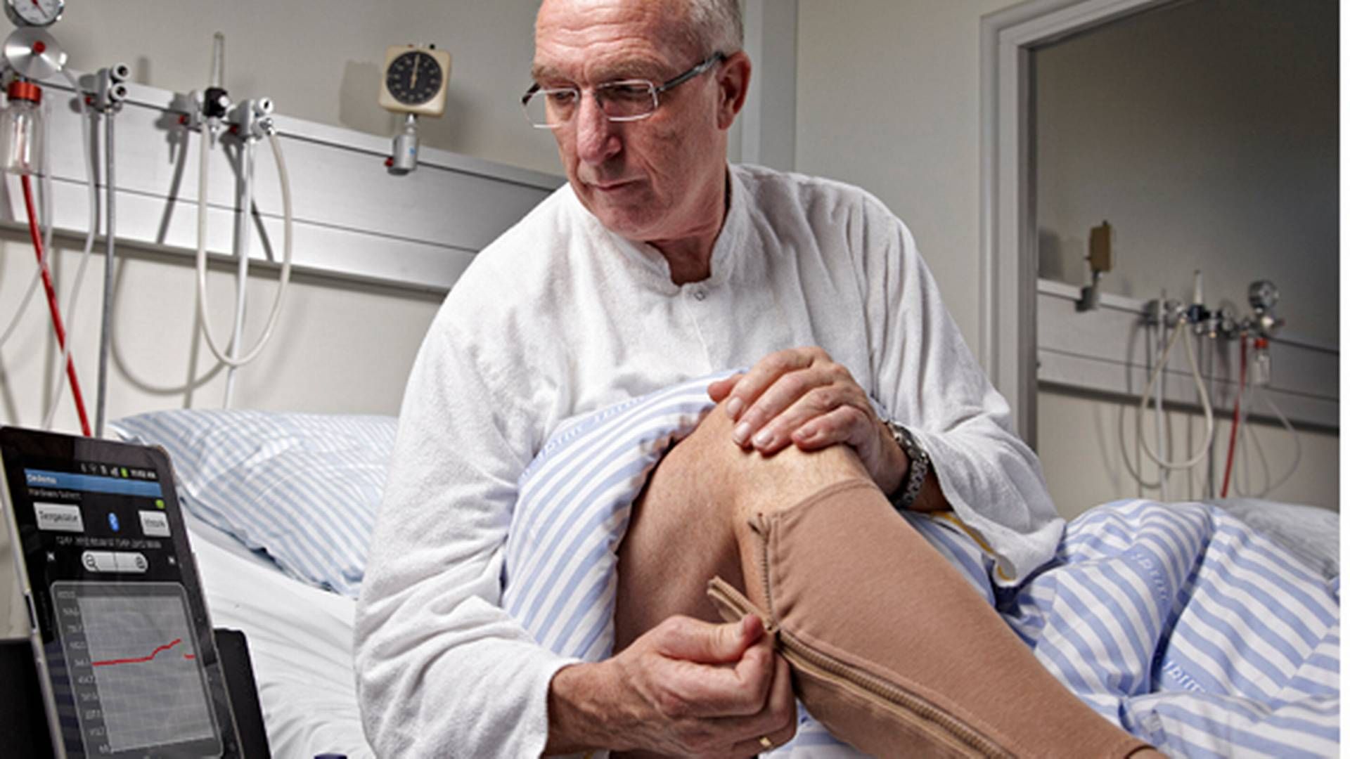 Firmaet har udviklet en strømpe som hjælper patienter i medicinsk behandling for hjertesvigt | Foto: PR