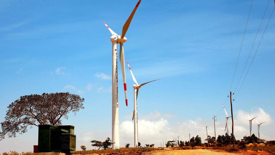 Den nye Klimainvesteringsfond skal bl.a. støtte vindprojekter. Her ses Goldwind-møller opstillet i Afrika. | Foto: Goldwind