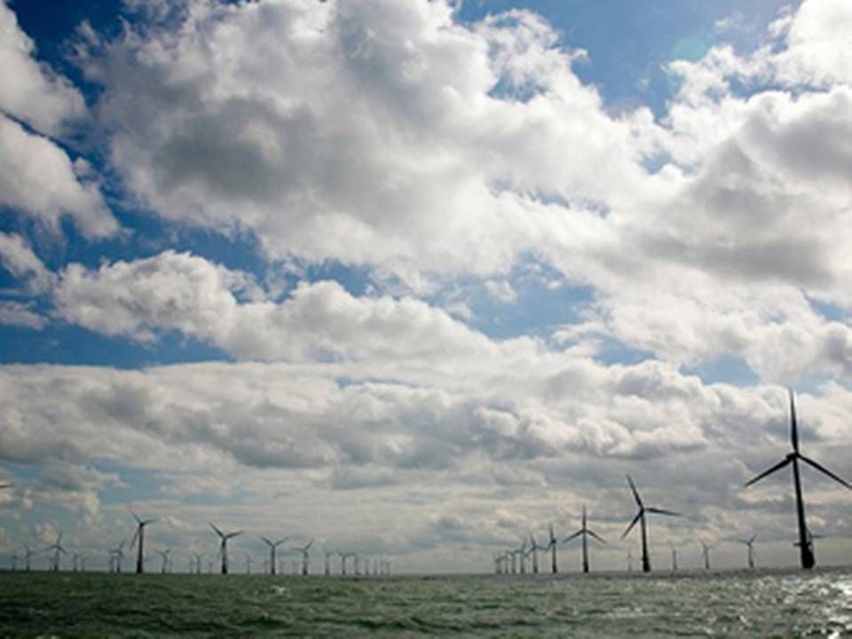 Betingelserne for offshore vind forværres i Tyskland. Her Thanet-parken i UK, hvor der også er usikkerhed om fremtiden for vindstøtten. | Foto: Vestas