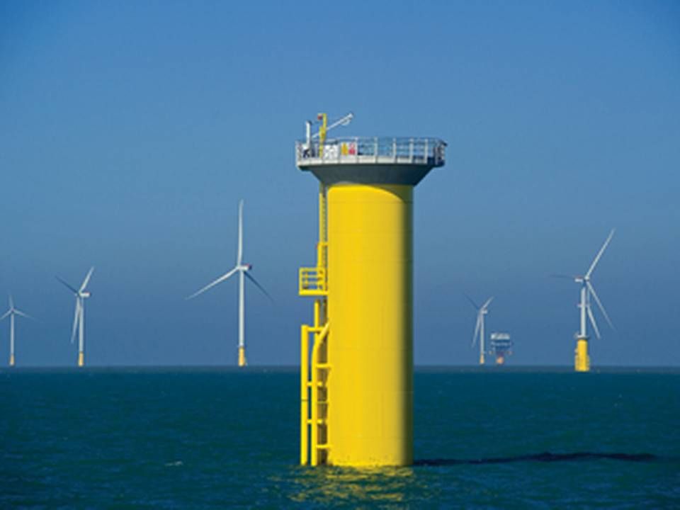 De afgørende dele til verdens største vindmøllepark på havet er lavet i Danmark. Fundamenterne kommer fra Bladt Industries, mens møllerne er produceret af Siemens Wind Power. Foto: London Array | Foto: London Array
