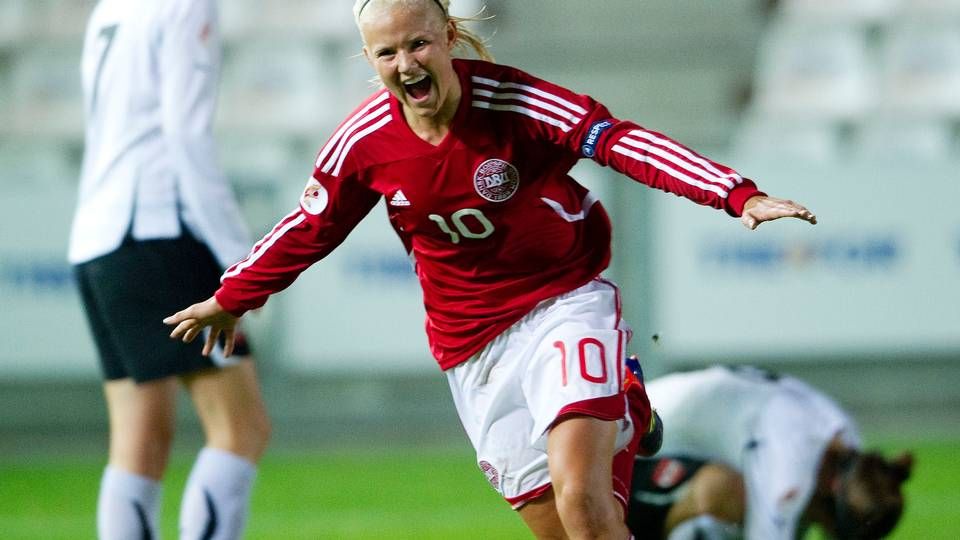 Danmarks Pernille Harder i semifinalen mod Norge | Foto: Anders Kjærbye, DBU /DR
