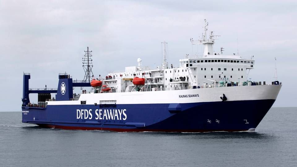 DFDS-færgen Kaunas, hvor de 12 migranter har opholdt sig i tre måneder. | Foto: Pressefoto
