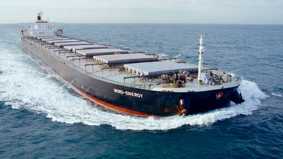 Capesize-skibet Nord-Energy, som Norden solgte i 2016 til belgiske Bocimar til et bogført tab på 14,8 mio. dollar.