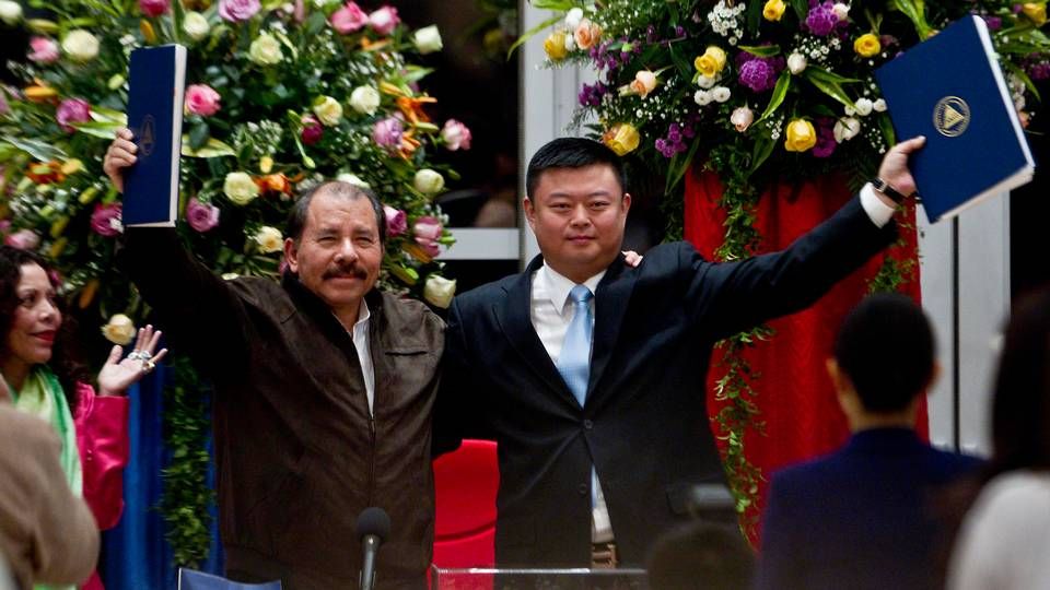 President Daniel Ortega together with the canal project's major Chinese invstor, Wang Jing. | Photo: Esteban Felix