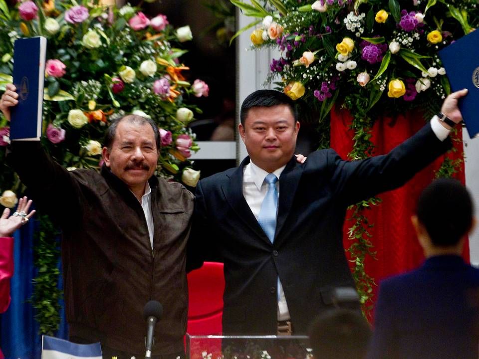 President Daniel Ortega together with the canal project's major Chinese invstor, Wang Jing. | Photo: Esteban Felix