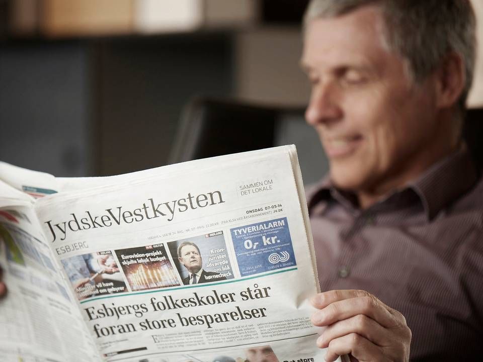Jysk Fynske Medier udgiver bl.a. Jydske Vestkysten. | Foto: Syddanske Medier/Presse