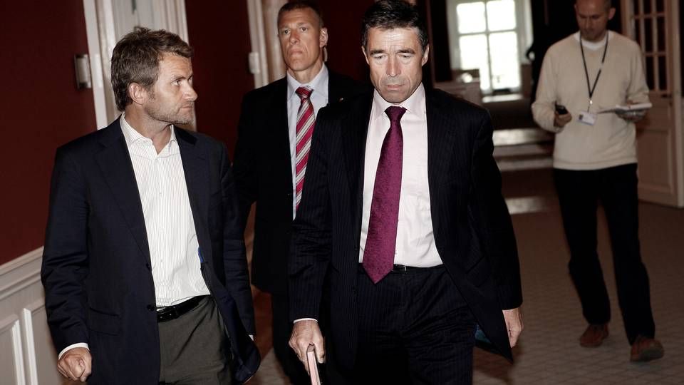 Anders Fogh Rasmussen (midten) er tidligere statsminister i Danmark. | Foto: Thomas Borberg/Polfoto/Arkiv