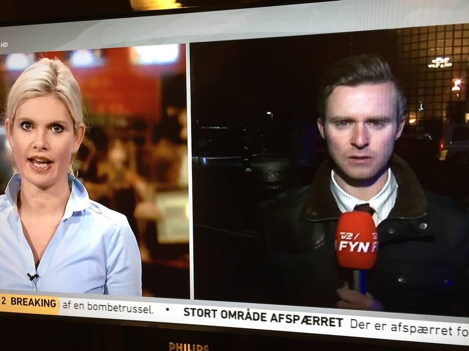 I december tyvstartede nyhedskanalen med breaking news, da Odense Banegård Center blev ramt af bombetrussel.