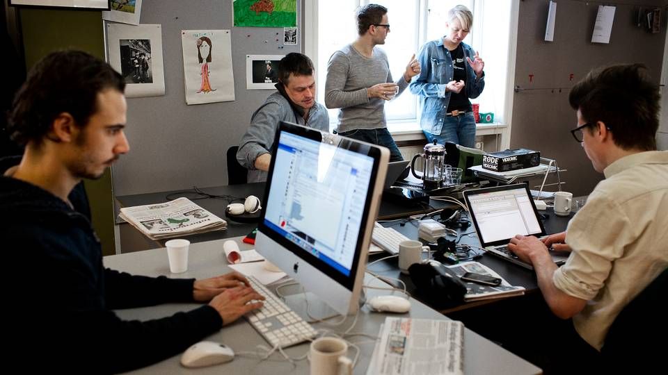 Netredaktionen på Dagbladet Information. | Foto: Per Folkver/Polfoto/Arkiv