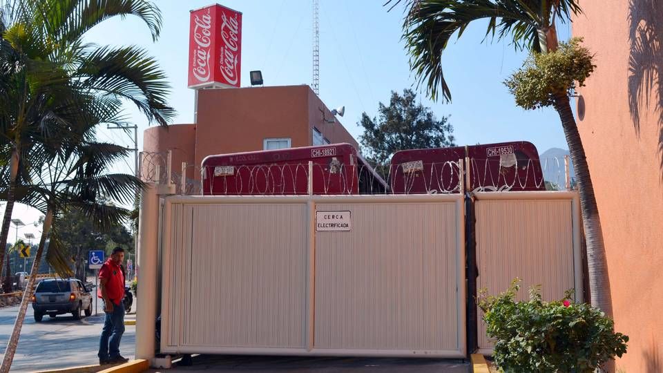 Coca-Colas kontorer i den mexicanske by Chilpancingo er lukkede indtil videre. | Foto: Alejandrino Gonzalez/AP/POLFOTO/arkiv