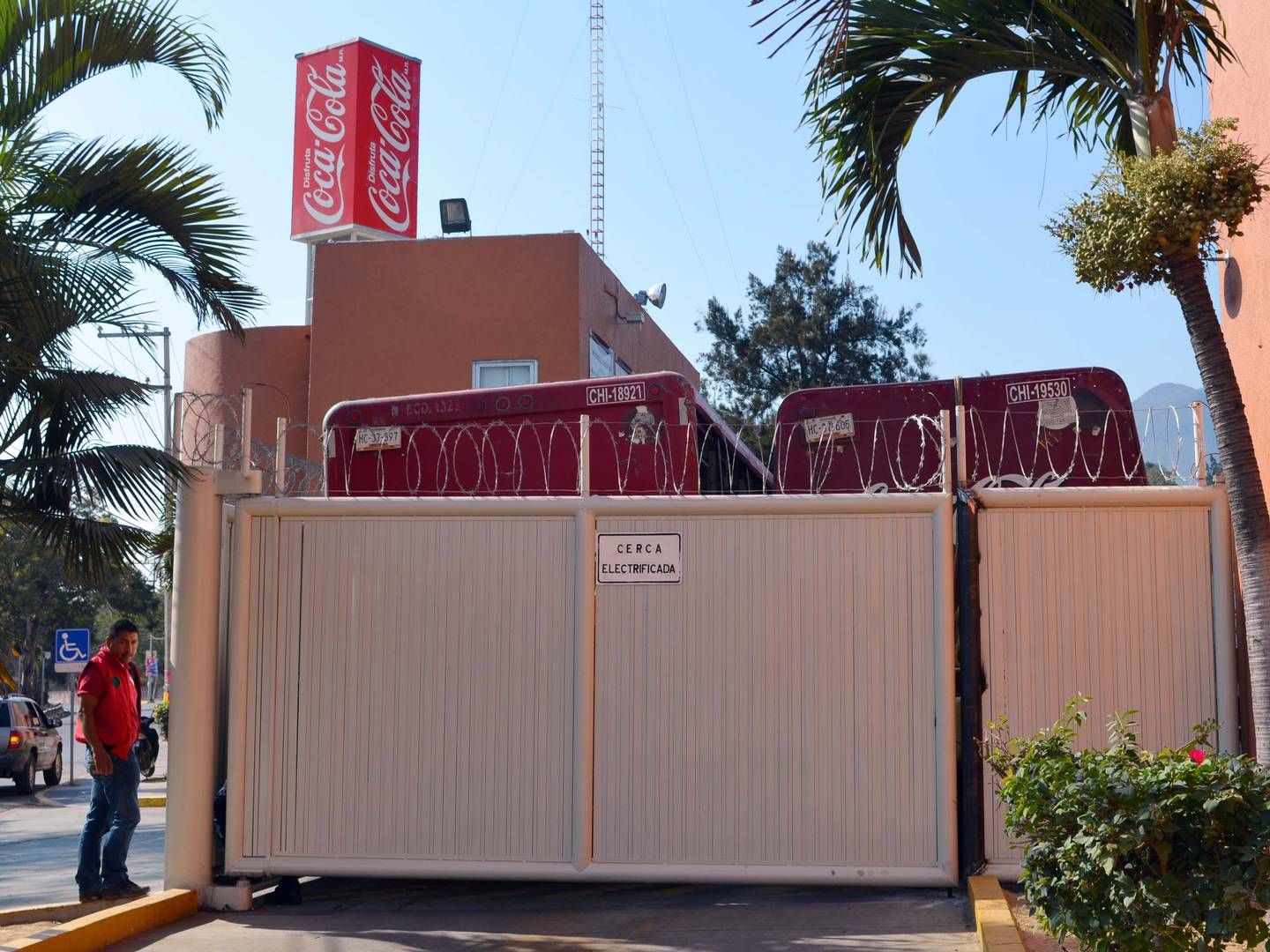 Coca-Colas kontorer i den mexicanske by Chilpancingo er lukkede indtil videre. | Foto: Alejandrino Gonzalez/AP/POLFOTO/arkiv