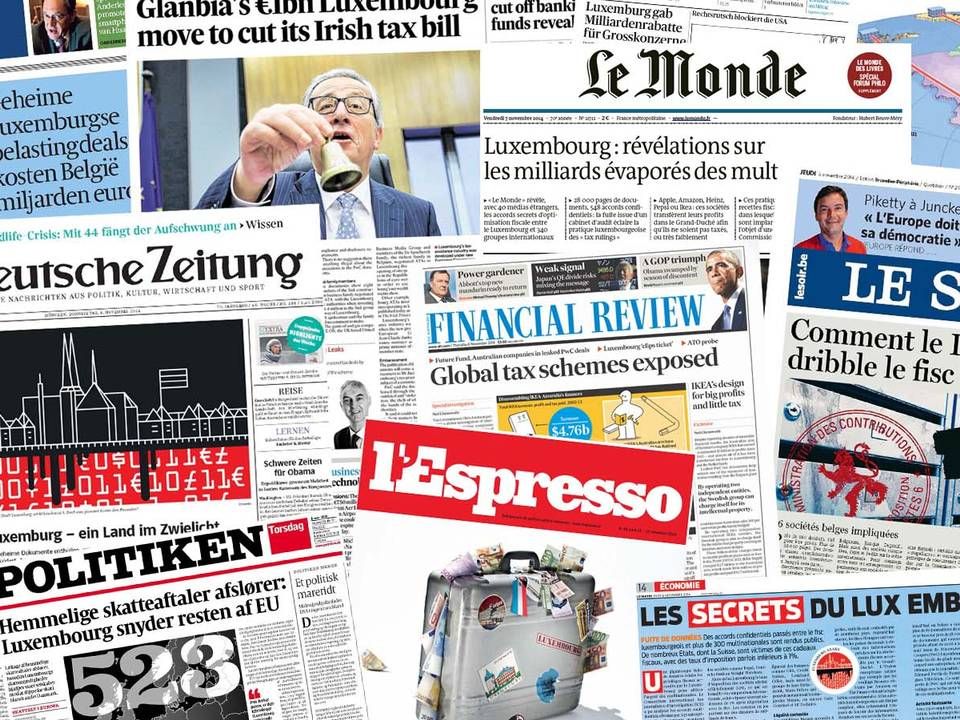 Europæiske avisforsider om Luxembourg Leaks | Foto: ICIJ/The International Consortium of Investigative Journalism