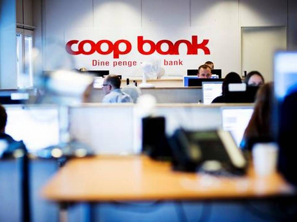Coop Bank havde ifølge Berlingske ved årsskiftet 59.000 kunder, netto rente- og gebyrindtægterne udgjorde i 2015 23,1 mio. kr., og årets resultat var et underskud på 51,4 mio. kroner. | Foto: PR