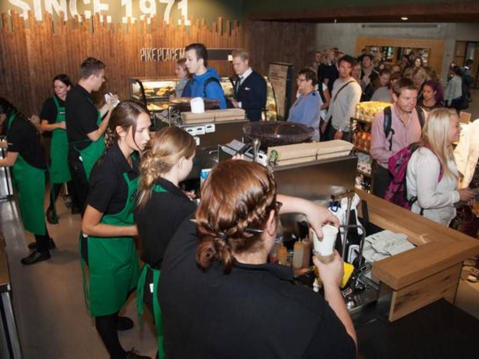Starbucks slog dørene op til en café på Syddansk Universitet i august sidste år som led i en franchiseaftale med Eurest. | Foto: Michael Yde Katballe/Syddansk Universitet
