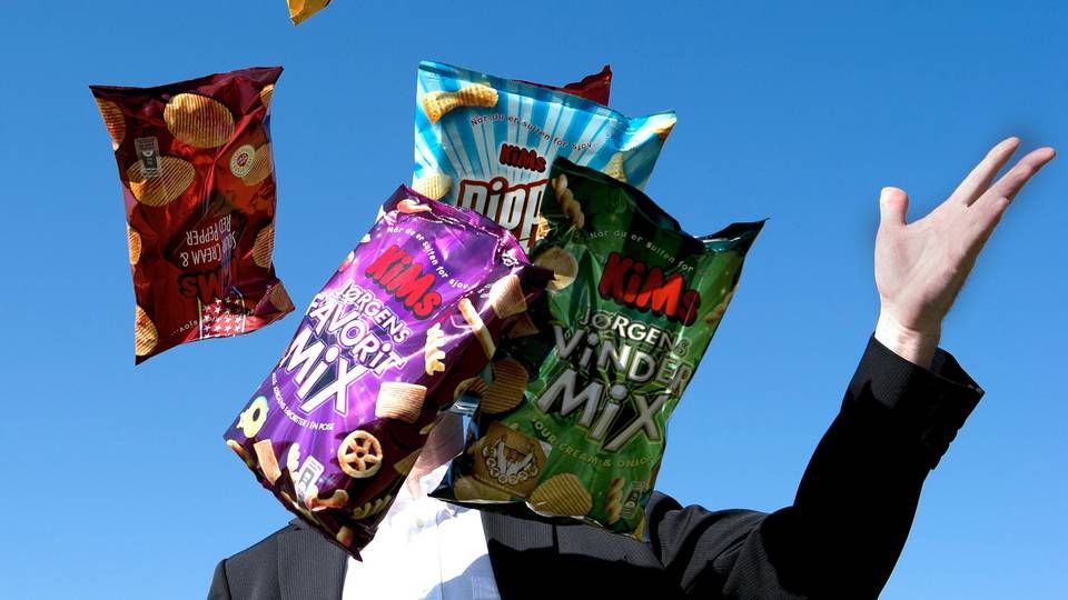 Kims og Taffel er havnet i en strid om retten til at producere firkantede chips. | Foto: Carsten Andreasen/Polfoto/Arkiv