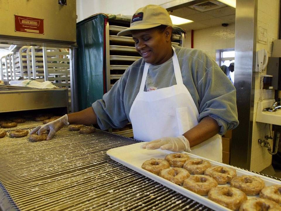 Fra en Krispy Kreme Doughnuts-butik i den amerikanske by Winston-Salem, N.C. | Foto: Chuck Burton/AP/POLFOTO/arkiv