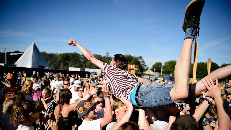 Roskilde Festival samler over 100.000 gæster, og derfor er det et attraktiv sted at være tilstede for danske fødevarevirksomheder. | Foto: Philip Davali/Polfoto